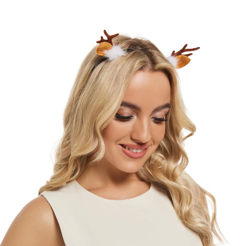 DS.DISTINCTIVE STYLE DS. DISTINCTIVE STYLE Reindeer Antlers Deer Ears Headband for Women Halloween Deer Antlers Costume Cute Hair Accessories - Image 5